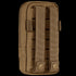 The Condor Phone Pouch is a tan tactical pouch with two vertical straps and snap closures on the back, designed for attachment to MOLLE-compatible gear.