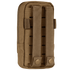 The Condor Phone Pouch is a tan tactical pouch with two vertical straps and snap closures on the back, designed for attachment to MOLLE-compatible gear.