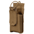 The Condor Patrol Radio Pouch Gen II is a tan fabric pouch with an open main compartment and front flap secured by a strap, ideal for carrying radios or similar EDC items at the range or in tactical environments.