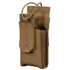 The Condor Patrol Radio Pouch Gen II is a tan fabric pouch with an open main compartment and front flap secured by a strap, ideal for carrying radios or similar EDC items at the range or in tactical environments.