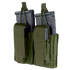 Two Condor Double Kangaroo Mag Pouch Gen II pouches in olive drab, each holding a rifle and a pistol magazine with hook-and-loop flap closures and pull tabs, displayed against a white background.