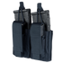 The Condor Double Kangaroo Mag Pouch Gen II is a black nylon pouch with visible stitching, designed to securely hold two rifle and two pistol magazines with securing flaps.
