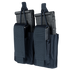 The Condor Double Kangaroo Mag Pouch Gen II is a black nylon pouch with visible stitching, designed to securely hold two rifle and two pistol magazines with securing flaps.
