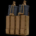 The Condor Double Kangaroo Mag Pouch Gen II securely holds two black rifle magazines with snap button closures and MOLLE webbing for tactical use.