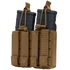 The Condor Double Kangaroo Mag Pouch Gen II securely holds two black rifle magazines with snap button closures and MOLLE webbing for tactical use.