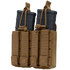 The Condor Double Kangaroo Mag Pouch Gen II securely holds two black rifle magazines with snap button closures and MOLLE webbing for tactical use.
