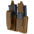 The Condor Double Kangaroo Mag Pouch Gen II is a tactical brown pouch holding two rifle magazines and two pistol magazines.