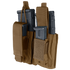 The Condor Double Kangaroo Mag Pouch Gen II is a tactical brown pouch holding two rifle magazines and two pistol magazines.