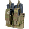 The Condor Double Kangaroo Mag Pouch Gen II in Scorpion OCP holds two magazines, secured with Velcro flaps and straps, making it ideal for tactical or military use.