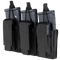 The Condor Triple Kangaroo Mag Pouch Gen II is a black tactical pouch for law enforcement or first responders, securely holding three rifle and three pistol magazines with flap and hook-and-loop closures.