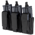 The Condor Triple Kangaroo Mag Pouch Gen II is a black tactical pouch for law enforcement or first responders, securely holding three rifle and three pistol magazines with flap and hook-and-loop closures.