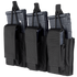 The Condor Triple Kangaroo Mag Pouch Gen II is a black tactical pouch for law enforcement or first responders, securely holding three rifle and three pistol magazines with flap and hook-and-loop closures.