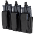 The Condor Triple Kangaroo Mag Pouch Gen II is a black tactical pouch for law enforcement or first responders, securely holding three rifle and three pistol magazines with flap and hook-and-loop closures.
