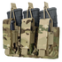 The Condor Triple Kangaroo Mag Pouch Gen II in MultiCam securely holds three rifle magazines with straps and elastic cords.