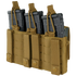 The Condor Triple Kangaroo Mag Pouch Gen II in Scorpion OCP securely holds three black rifle magazines with adjustable straps and snap closures—perfect for first responders or range days.