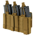 The Condor Triple Kangaroo Mag Pouch Gen II in Scorpion OCP securely holds three black rifle magazines with adjustable straps and snap closures—perfect for first responders or range days.