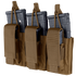 The Condor Triple Kangaroo Mag Pouch Gen II in tan holds three rifle and three pistol magazines, features retention straps for security, and is perfect for EDC or the range.