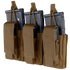 The Condor Triple Kangaroo Mag Pouch Gen II in tan holds three rifle and three pistol magazines, features retention straps for security, and is perfect for EDC or the range.