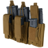 The Condor Triple Kangaroo Mag Pouch Gen II in Scorpion OCP securely holds two rifle mags and one pistol mag with velcro and strap closures—perfect for EDC or range use.