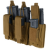 The Condor Triple Kangaroo Mag Pouch Gen II in Scorpion OCP securely holds two rifle mags and one pistol mag with velcro and strap closures—perfect for EDC or range use.