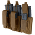 The Condor Triple Kangaroo Mag Pouch Gen II holds two rifle and one pistol magazine, ideal for EDC or military use. Tan color.