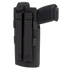 The Condor RDS Holster is a black tactical pistol holster with two vertical belt loops and snap buttons for secure attachment, ideal for law enforcement and first responders.
