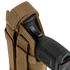 The Condor RDS Holster is a black handgun holster in tan tactical fabric with a retention strap, designed for law enforcement or first responders.
