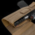 The Condor RDS Holster securely holds a handgun and mounted tactical flashlight in a tan fabric design, making it ideal for first responders or tactical use.