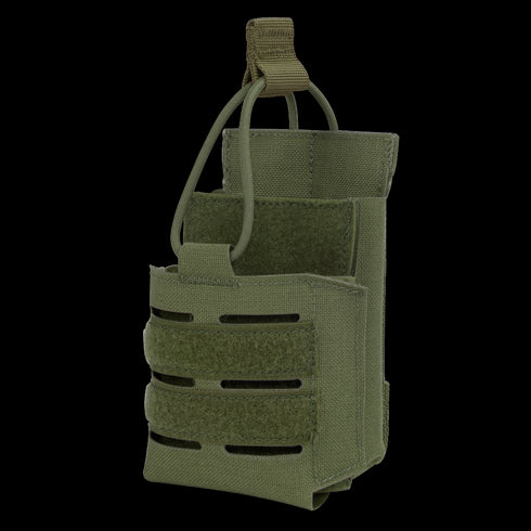 Condor Narcan Pouch in Olive Drab with MOLLE webbing and elastic retention strap, designed for carrying Narcan or similar items.