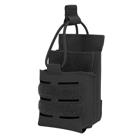 The Condor Narcan Pouch is a black tactical pouch with an adjustable retention strap, horizontal MOLLE webbing, and a front hook-and-loop panel—ideal for everyday carry or bushcraft use.