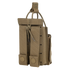 A tan Condor Narcan Pouch with MOLLE straps and snap buttons on the back, designed for law enforcement or range use, is shown standing upright against a white background.