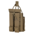 A tan Condor Narcan Pouch with MOLLE straps and snap buttons on the back, designed for law enforcement or range use, is shown standing upright against a white background.