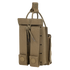 A tan Condor Narcan Pouch with MOLLE straps and snap buttons on the back, designed for law enforcement or range use, is shown standing upright against a white background.