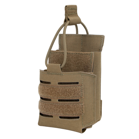 Condor Narcan Pouch in tan with MOLLE webbing and hook-and-loop closure, ideal for military or EDC use, designed for easy attachment to gear or vests.