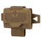 The Condor Micro TK Pouch Gen II is a brown tactical pouch with a Velcro flap, MOLLE-compatible straps, and a front patch with a decorative cutout—designed for Military or First Responder use.
