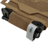 A tan Condor Micro TK Pouch Gen II holds a black tourniquet with a visible gray TIME: strap on one end.