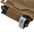 A tan Condor Micro TK Pouch Gen II holds a black tourniquet with a visible gray TIME: strap on one end.
