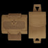 Two tan Condor Micro TK Pouch Gen II pouches, made of durable fabric, are shown front and back, each featuring Velcro flaps and loop attachments—ideal for military or law enforcement use.