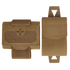 Two tan Condor Micro TK Pouch Gen II pouches, made of durable fabric, are shown front and back, each featuring Velcro flaps and loop attachments—ideal for military or law enforcement use.