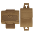 Two tan Condor Micro TK Pouch Gen II pouches, made of durable fabric, are shown front and back, each featuring Velcro flaps and loop attachments—ideal for military or law enforcement use.