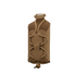The Condor LACE Phone Pouch is a tan tactical pouch with a drawstring closure, top clip, and elastic cord lacing on the front.