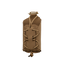 The Condor LACE Phone Pouch is a tan tactical pouch with a drawstring closure, top clip, and elastic cord lacing on the front.