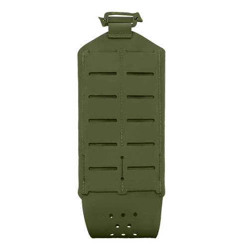 The Condor LACE Everything Pouch is a green tactical MOLLE panel featuring horizontal slots and a top buckle, designed for modular gear attachment.