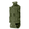The Condor LACE Everything Pouch is an olive green tactical pouch with elastic lacing, top buckle closure, and a perforated bottom, ideal for carrying a bottle or similar items.