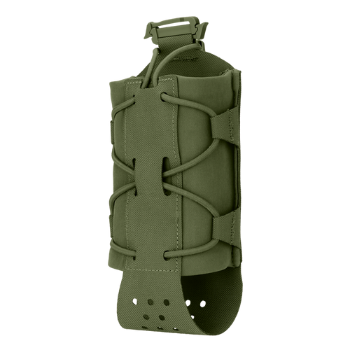 The Condor LACE Everything Pouch in Olive Drab features adjustable bungee cords, bottom ventilation holes, and a top buckle closure.