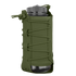 The Condor LACE Everything Pouch features a transparent water bottle with a gray lid, encased in an olive green fabric sleeve secured by crisscross lacing.