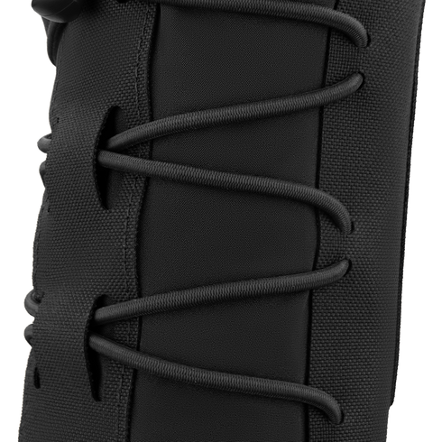 Close-up view of black laces threaded through eyelets on the Condor LACE Everything Pouch.
