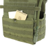 A Condor Gunner Plate Carrier in Scorpion OCP holds a small notepad, a piece of paper, and a hydration tube with mouthpiece, suitable for military or law enforcement use.