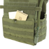 The Condor Gunner Plate Carrier in MultiCam features MOLLE webbing, a pocket storing a small spiral notebook and white card, plus a hydration tube with bite valve.