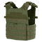 The Condor Gunner Plate Carrier in Olive Drab features adjustable shoulder straps, multiple MOLLE webbing rows, and a front pouch for extra gear or armor plates.
